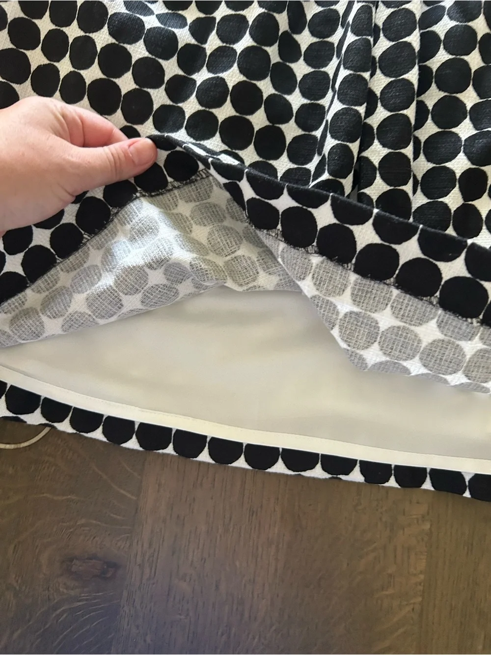 Banana republic & Marimekko black and white polka dot a line dress